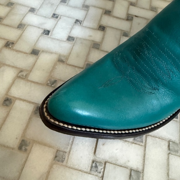 US 9.5 FRAULEIN Boot Co Turquoise Western Boots - Picture 4 of 8